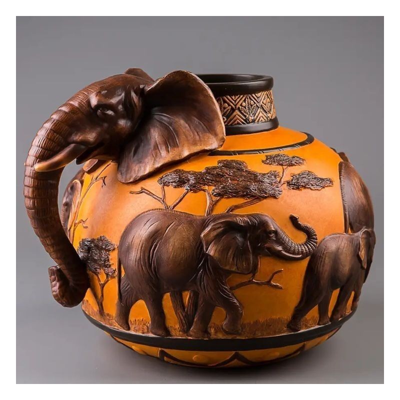 Jarron con diseño de animales