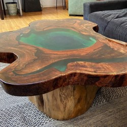 Centro de mesa con diseño de laguna