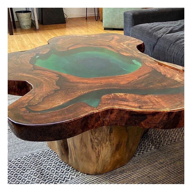 Centro de mesa con diseño de laguna