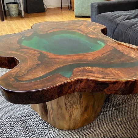 Centro de mesa con diseño de laguna