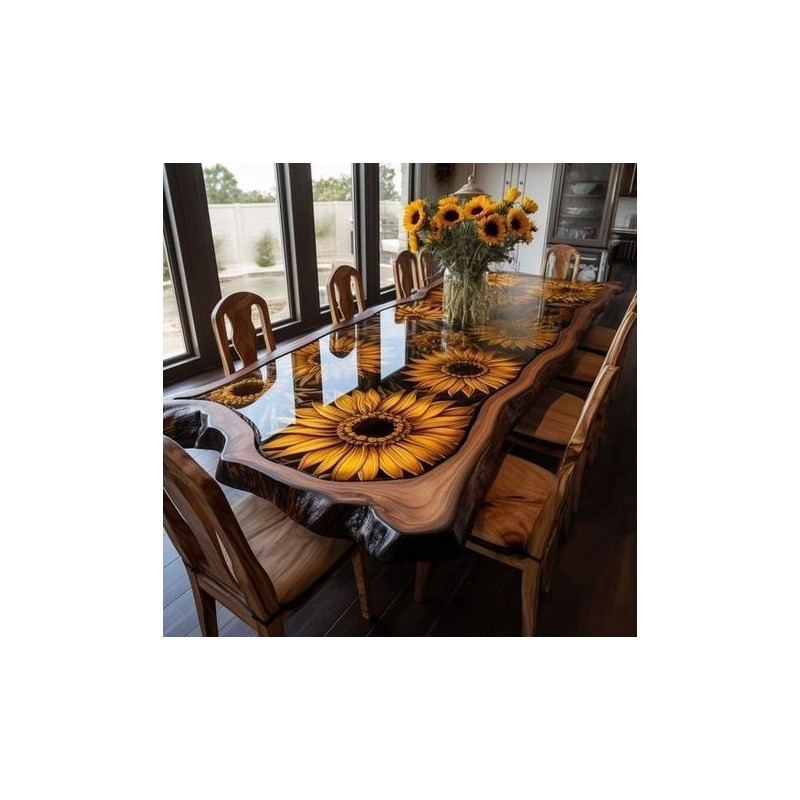 Comedor familiar diseño de girasol